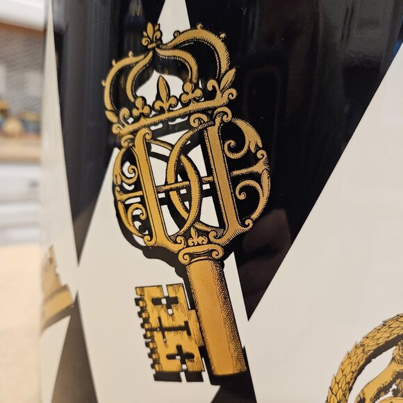 RARE COLLECTIBLE LIMITED FORNASETTI CHIAVI GOLD ROMBI BAR ICE BUCKET CONTAINER - Picture 6 of 16